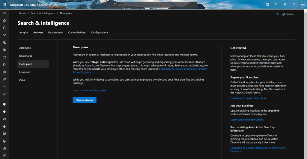 Utilizing Floor Plans in the Microsoft 365 admin center